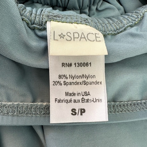 L*space Ruffle Swim off the shoulder Slated Glass Blue bikini set size S… - Picture 7 of 15